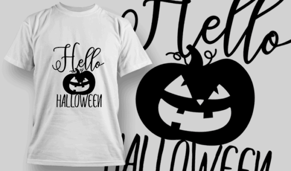 Hello Halloween-T-Shirt-Typography-2320 1