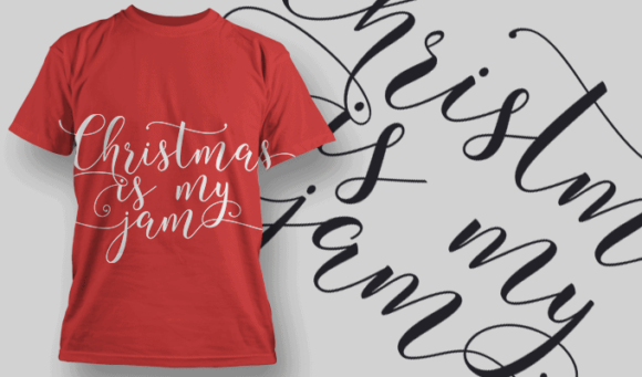 Christmas Is My Jam T Shirt Typography 2202 1