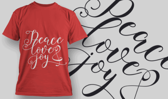 Peace Love Joy T Shirt Typography 2227 1