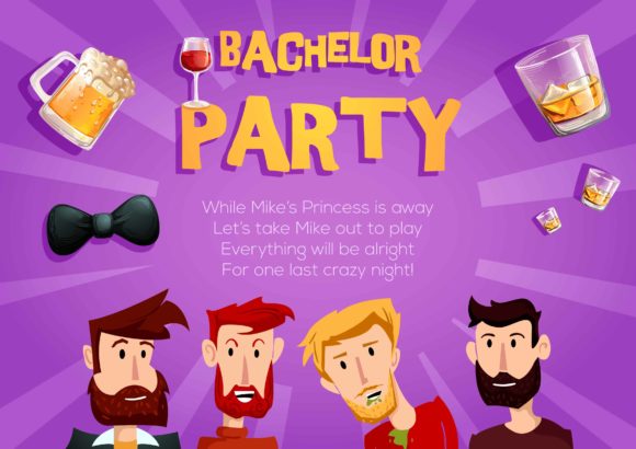 Bachelor, Template Eps Vector Bachelor Party Vector Invitation Template 1