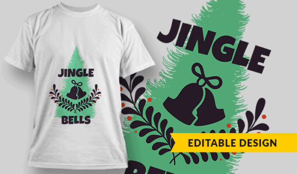 Jingle Bells - Editable T-shirt Design Template 2266 1