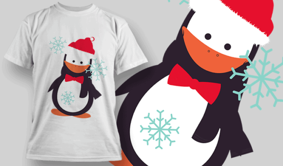 Penguin - Editable T-shirt Design Template 2240 1