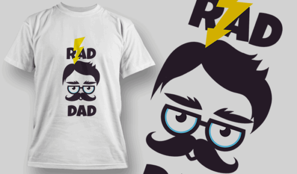Rad Dad - Editable T-shirt Design Template 2272 1