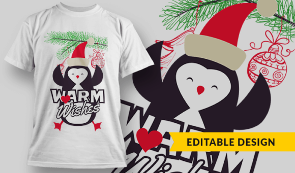 Warm Wishes - Editable T-shirt Design Template 2234 1