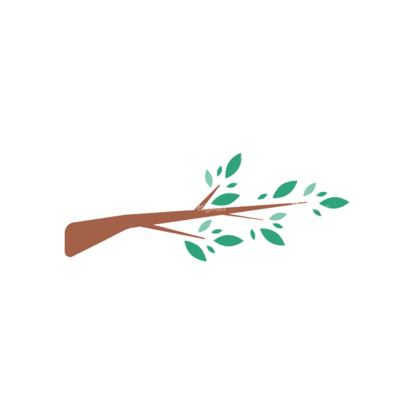 Gardening 2 Branch Svg & Png Clipart 1