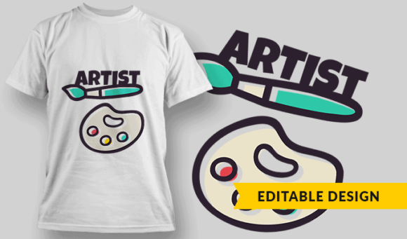 Artist - Editable T-shirt Design Template 2285 1