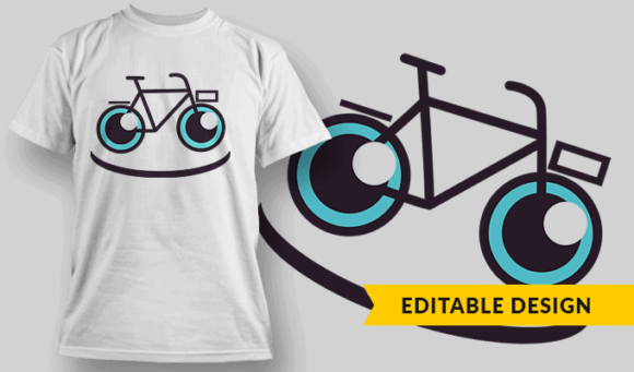 Bike Smile - Editable T-shirt Design Template 2325 1