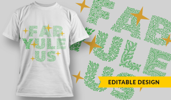 Fab-yule-us - Editable T-shirt Design Template 2376 1