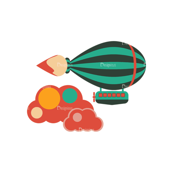 Flying Set 3 Spaceship 04 Svg & Png Clipart 1