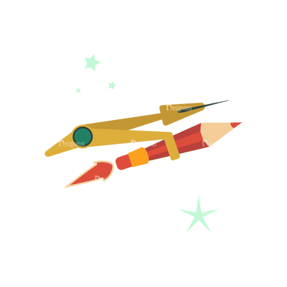 Flying Set 3 Spaceship 08 Svg & Png Clipart 1