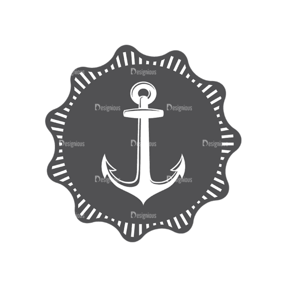 Nautical Labels Set 3 Anchor 10 Svg & Png Clipart 1