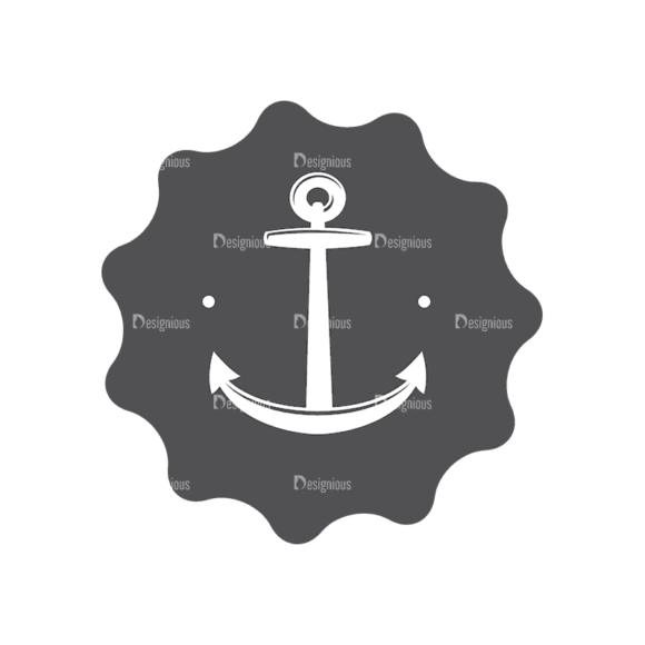 Nautical Labels Set 3 Anchor 12 Svg & Png Clipart 1