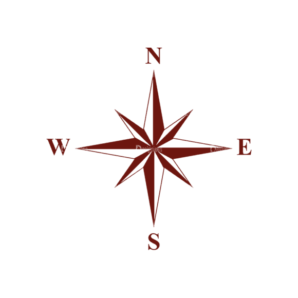 Nautical Symbols Set 1 Compass 08 Svg & Png Clipart 1