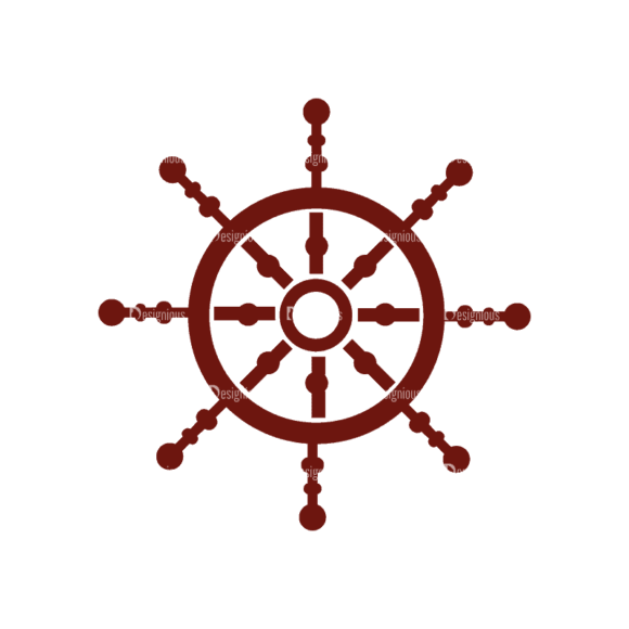 Nautical Symbols Set 1 Wheel Svg & Png Clipart 1
