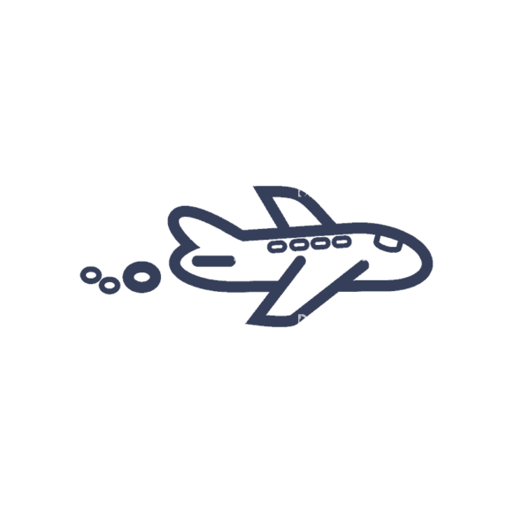 Planes Set 1 Airplane 03 Svg & Png Clipart 1