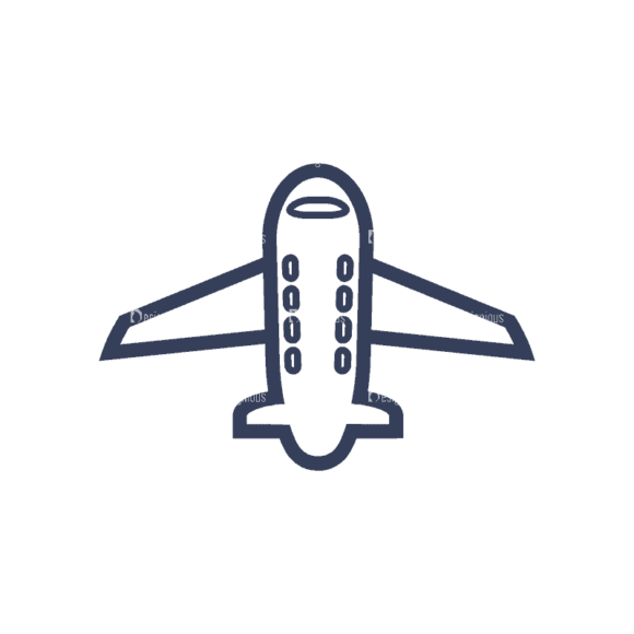Planes Set 1 Airplane 04 Svg & Png Clipart 1