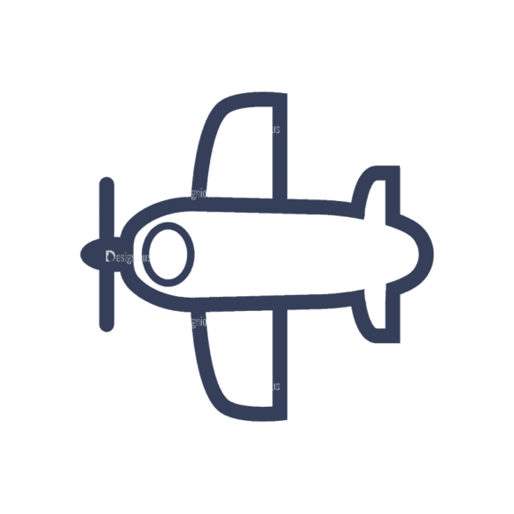 Planes Set 1 Airplane 05 Svg & Png Clipart 1