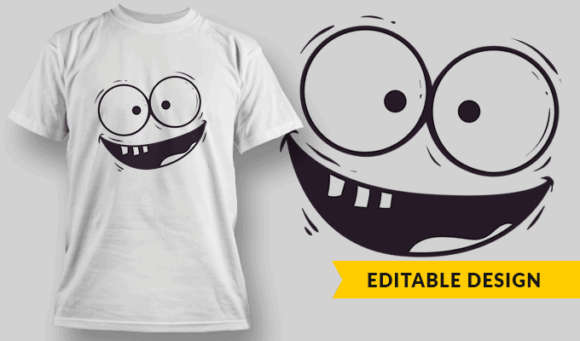 Smirk - Editable T-shirt Design Template 2397 1