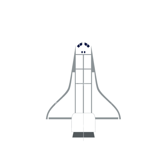 Space Flat Icon Set 3 Space Shuttle Svg & Png Clipart 1