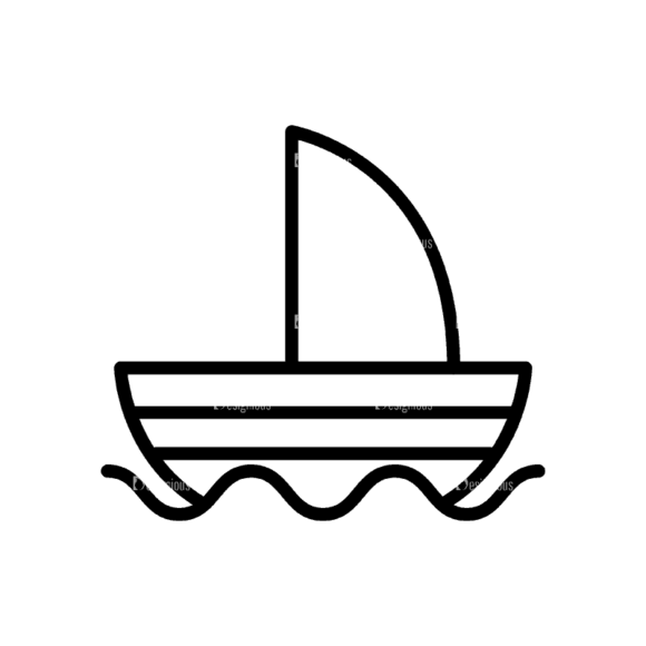 Travel Icons Set 4 Boat Svg & Png Clipart 1