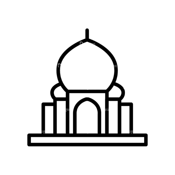 Travel Icons Set 4 Mosque 17 Svg & Png Clipart 1