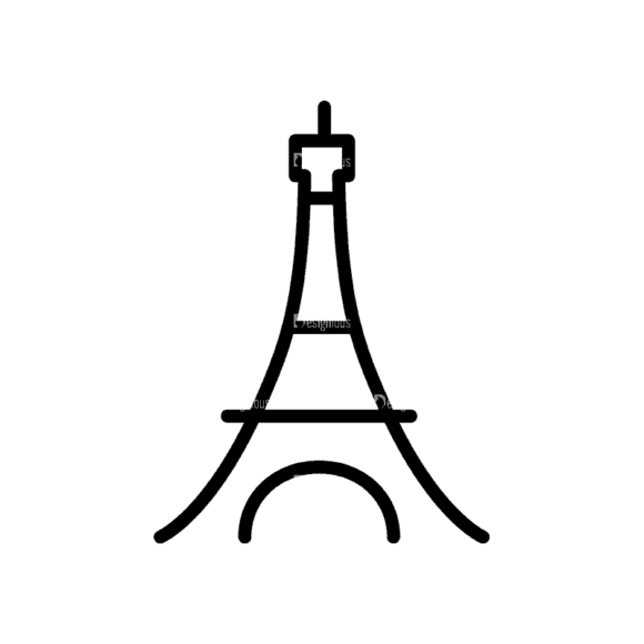 Travel Icons Set 4 Tower 16 Svg & Png Clipart 1