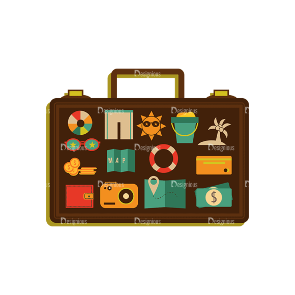 Travel Set 1 1 Luggage Svg & Png Clipart 1