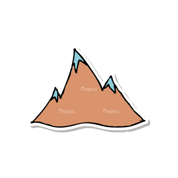 Travel Set 1 Mountain Svg & Png Clipart 1