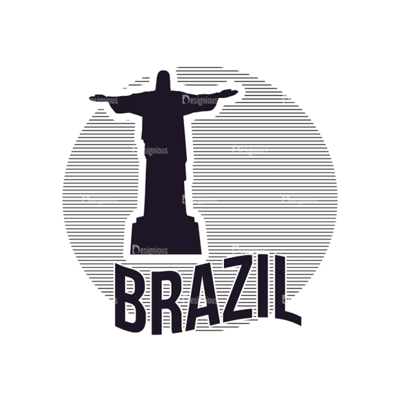 Travel Stamps Set 3 Brazil Svg & Png Clipart 1