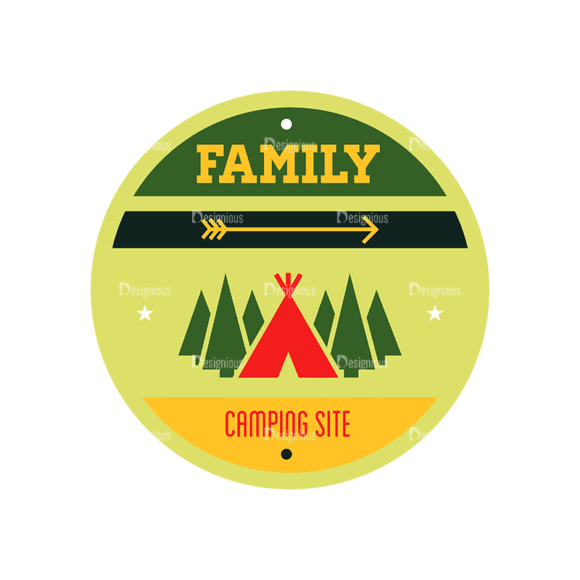 Vintage Outdoor Camp Badges Set 1 Badge 02 Svg & Png Clipart 1