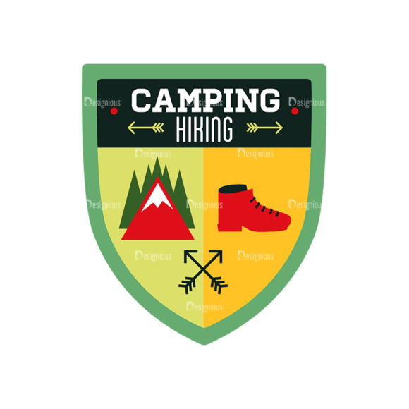 Vintage Outdoor Camp Badges Set 1 Badge 08 Svg & Png Clipart 1