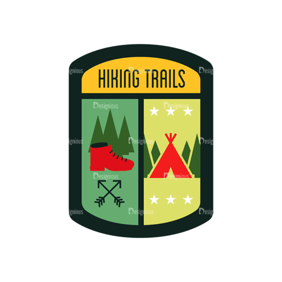 Vintage Outdoor Camp Badges Set 1 Badge 09 Svg & Png Clipart 1