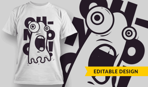 Oh Noooooo! - Editable T-shirt Design Template 2439 1