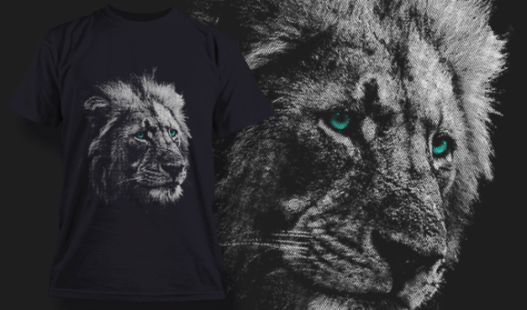 Grizzled Lion | T-shirt Design Template 2526