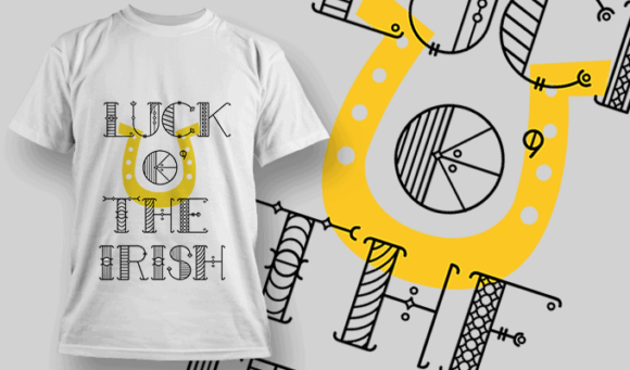 Luck O' The Irish - Editable T-shirt Design Template 2503 1