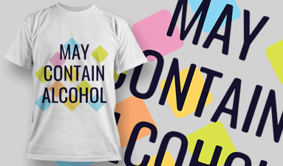 May Contain Alcohol - T-shirt Design Template 2463 1