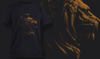 Stone Lion | T-shirt Design Template 2528