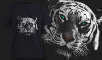 White Tiger | T-shirt Design Template 2522
