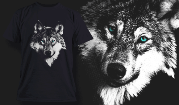 White Wolf | T-shirt Design Template 2523