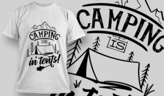 Camping Is In-Tents! | T-shirt Design Template 2605