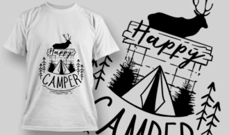 Happy Camper | T-shirt Design Template 2610