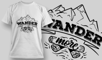 Wander More | T-shirt Design Template 2618