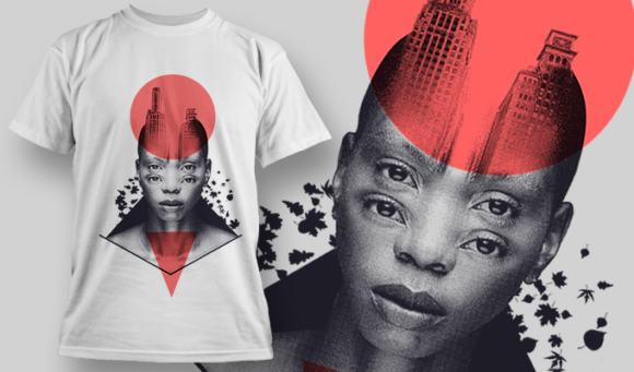 Double Exposure City | T-shirt Design Template 2718