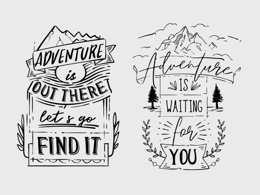 40x Adventure Quotes With Decorations - Designious