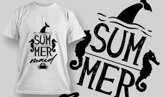 Summermaid | T-shirt Design Template 2633