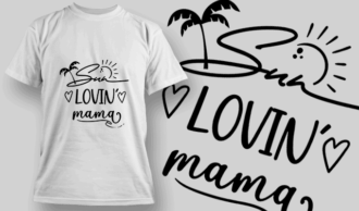 Beach Lovin' Mama | T-shirt Design Template 2631