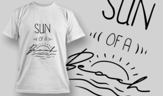 Sun Of A Beach | T-shirt Design Template 2630