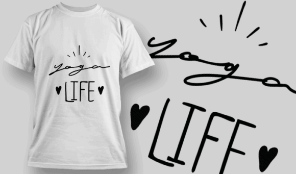 Yoga Life | T-shirt Design Template 2699