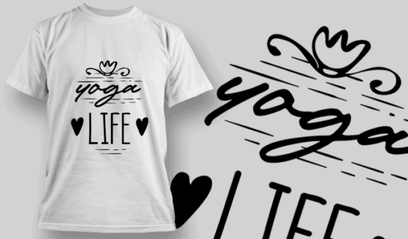 Yoga Life | T-shirt Design Template 2660