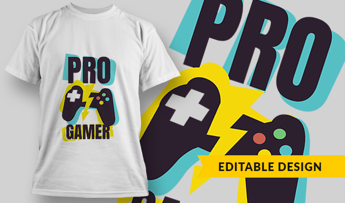 Pro Gamer | T-shirt Design Template 2754